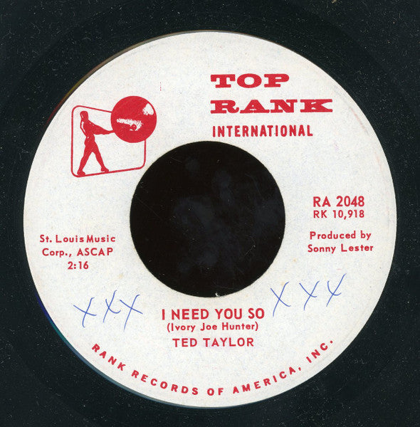Ted Taylor : Has My Love Grown Cold / I Need You So (7")