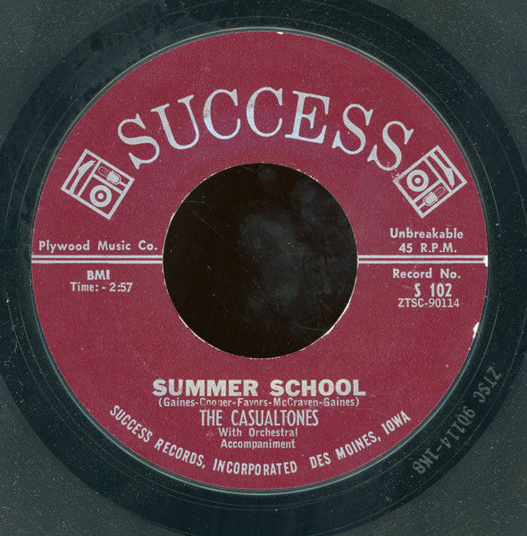 The Casualtones : Summer School / The Very End (7", Styrene)
