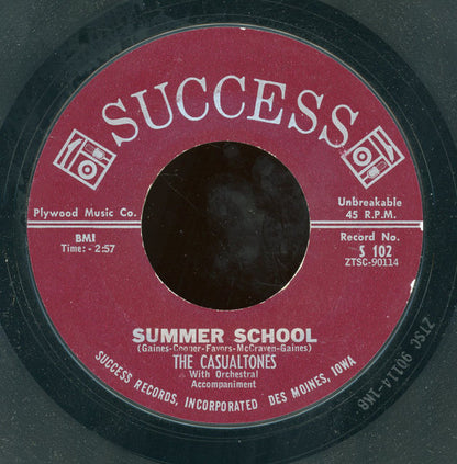 The Casualtones : Summer School / The Very End (7", Styrene)