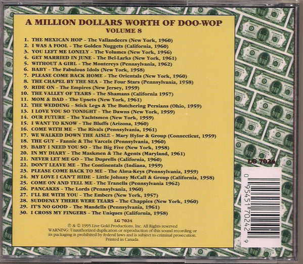 Various : A Million Dollars Worth Of Doo-Wop Volume 8 (CD, Comp)