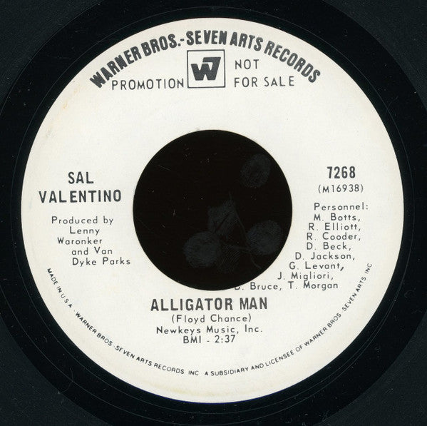 Sal Valentino : Alligator Man (7", Promo)