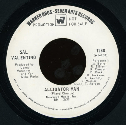 Sal Valentino : Alligator Man (7", Promo)