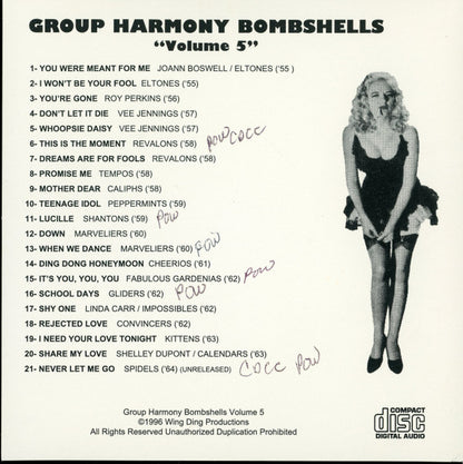 Various : Group Harmony Bombshells Volume 5 (CD, Comp)