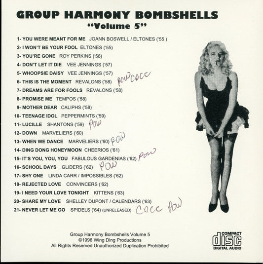 Various : Group Harmony Bombshells Volume 5 (CD, Comp)