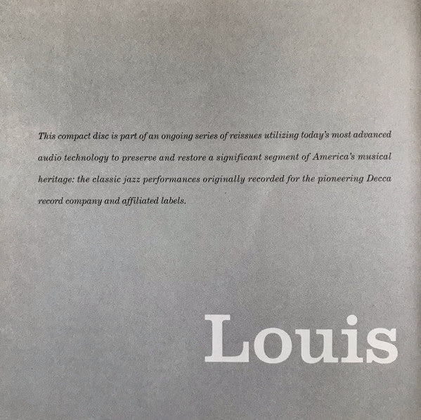 Louis Armstrong : What A Wonderful World (CD, Album, Club, RE)