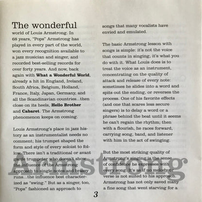 Louis Armstrong : What A Wonderful World (CD, Album, Club, RE)