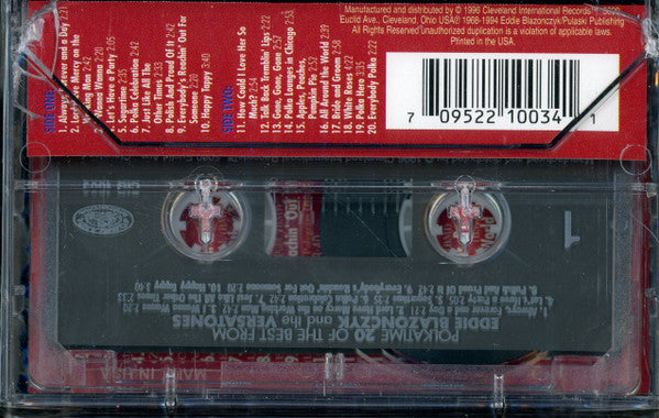 Eddie Blazonczyk's Versatones : Polkatime 20 Of The Best (Cass)
