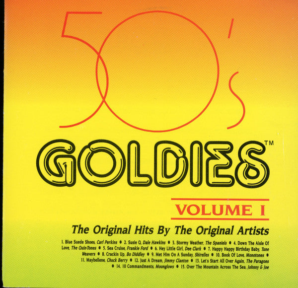 Various : 50's Goldies Volume I - The Original Hits By The Original Artists (CD, Comp)