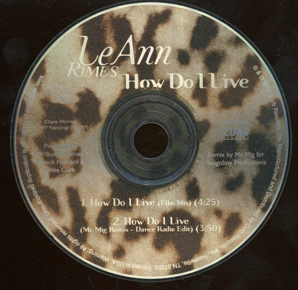 LeAnn Rimes : How Do I Live (CD, Single, Car)