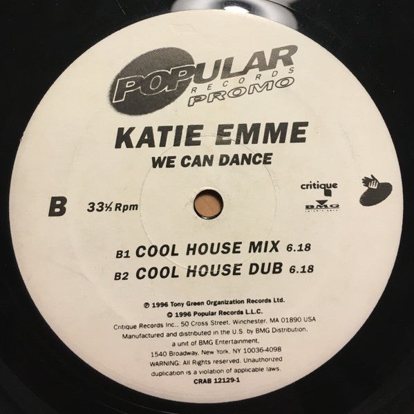 Katie Emme : We Can Dance (12", Promo)