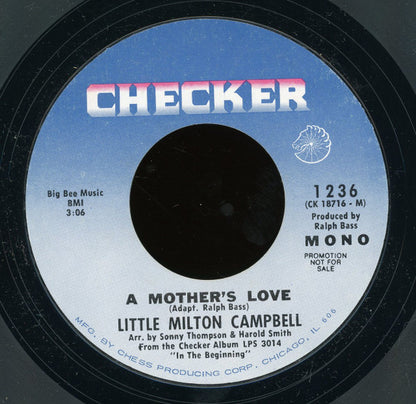 Little Milton : A Mother's Love / Many Rivers To Cross (7", Mono, Promo, Styrene)