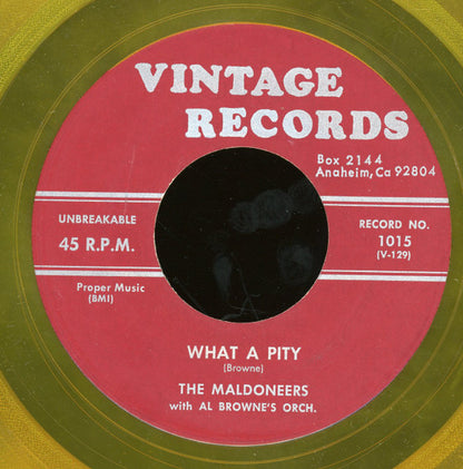 The Maldoneers : Maria My Love / What A Pity (7", Yel)