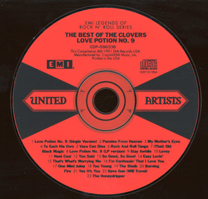 The Clovers : The Best Of The Clovers (Love Potion No. 9) (CD, Comp, Club)