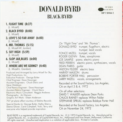 Donald Byrd : Black Byrd (CD, Album, RE, EMI)