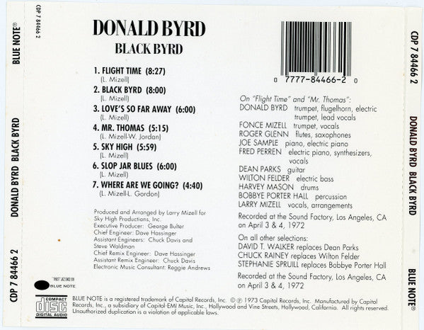 Donald Byrd : Black Byrd (CD, Album, RE, EMI)