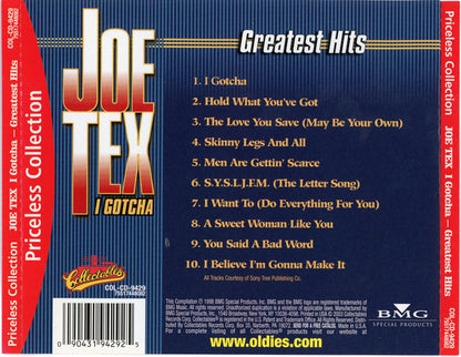Joe Tex : I Gotcha - Greatest Hits (CD, Comp)