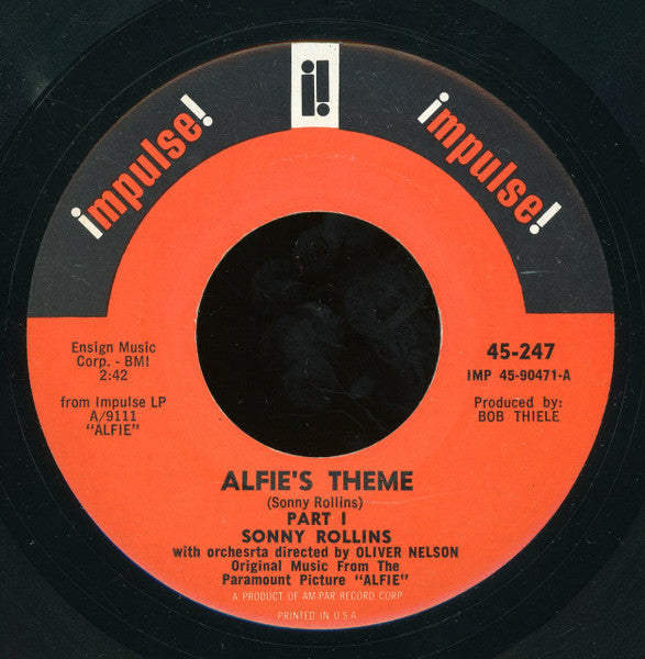 Sonny Rollins : Alfie's Theme (7")
