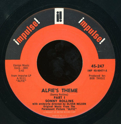 Sonny Rollins : Alfie's Theme (7")