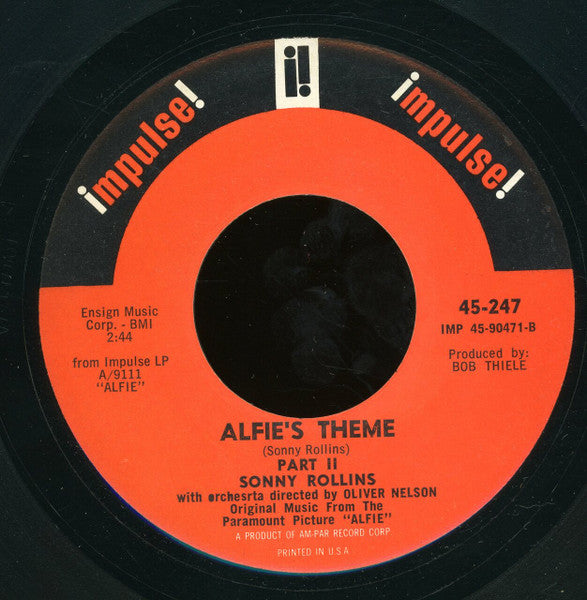 Sonny Rollins : Alfie's Theme (7")