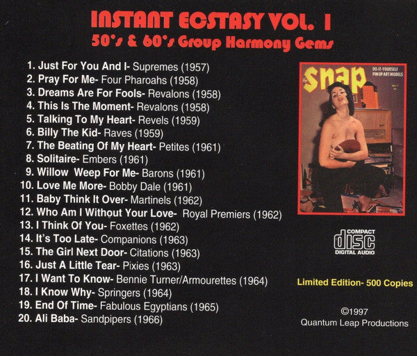 Various : Instant Ecstasy Vol.1 (CD, Comp, Ltd)