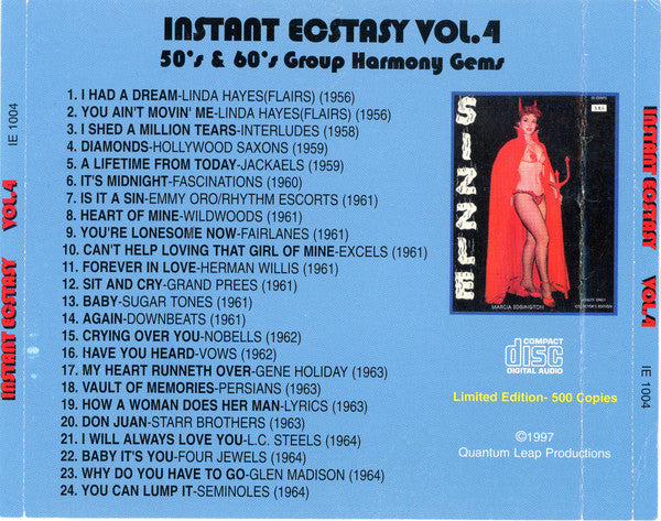 Various : Instant Ecstasy Vol.4 (CD, Comp, Ltd)