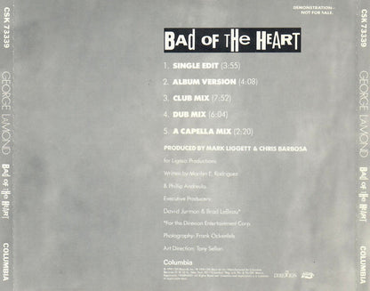 George LaMond : Bad Of The Heart (CD, Maxi, Promo)