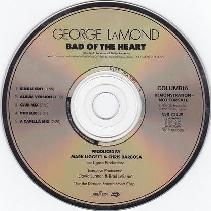 George LaMond : Bad Of The Heart (CD, Maxi, Promo)