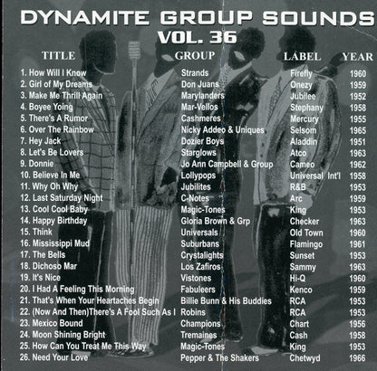 Various : Dynamite Group Sounds Vol. 36 - 26 Explosive Group Harmony Sides (CD, Comp)