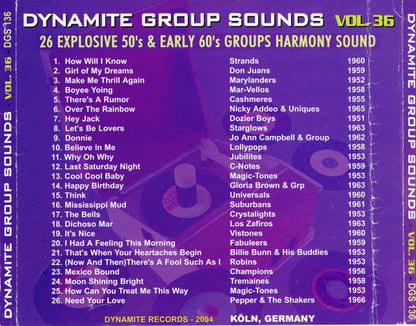 Various : Dynamite Group Sounds Vol. 36 - 26 Explosive Group Harmony Sides (CD, Comp)