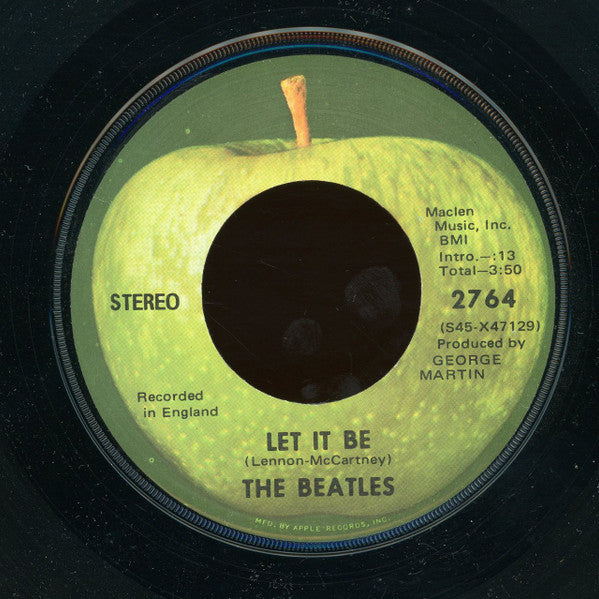 The Beatles : Let It Be (7", Single, RE, Win)