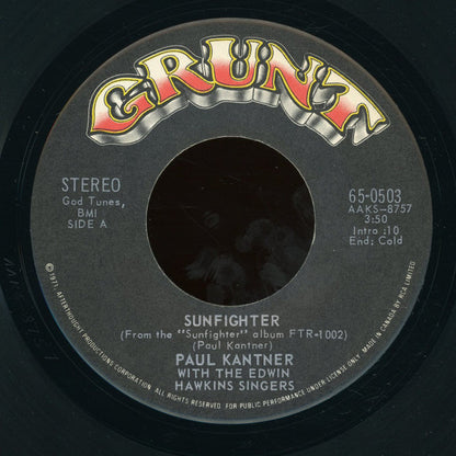 Paul Kantner / Grace Slick : Sunfighter (7")