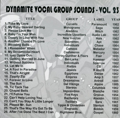 Various : Dynamite Group Sounds Vol. 23 - 26 Explosive Group Harmony Sides (CD, Comp)