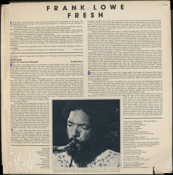 Frank Lowe : Fresh (LP, Album)