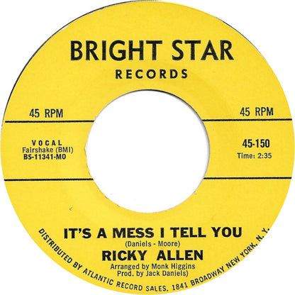 Ricky Allen : It's A Mess I Tell You / Skate Boo-Ga-Loo (7", Single, Styrene)
