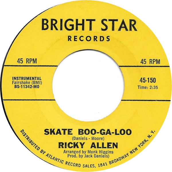 Ricky Allen : It's A Mess I Tell You / Skate Boo-Ga-Loo (7", Single, Styrene)