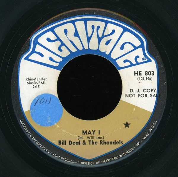 Bill Deal & The Rondells : May I (7", Single, Promo)