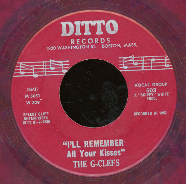 The G-Clefs : I'll Remember All Your Kisses / Ka-Ding-Dong (7", Unofficial, Red)