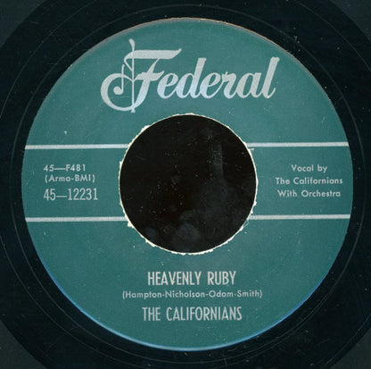 The Californians (9) : My Angel / Heavenly Ruby (7", Unofficial)