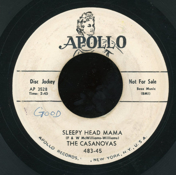 The Casanovas (2) : Sleepy Head Mama / My Babys Love (7", Promo)