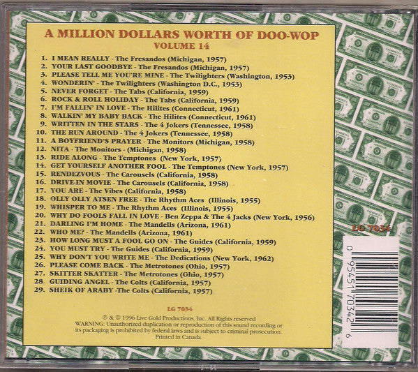 Various : A Million Dollars Worth Of Doo-Wop Volume 14 (CD, Comp)