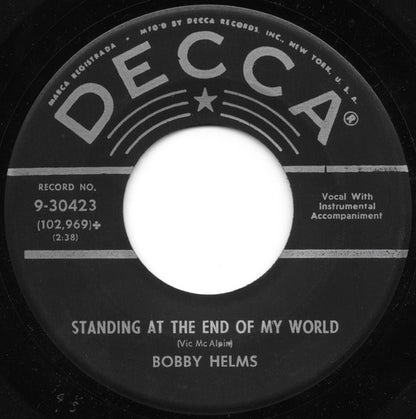 Bobby Helms : My Special Angel / Standing At The End Of My World (7", Single, Glo)