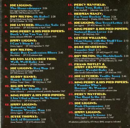 Various : Specialty Legends Of Jump Blues Volume One (CD, Comp, Promo)