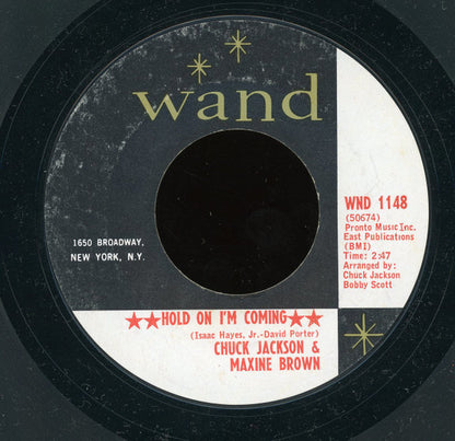 Chuck Jackson & Maxine Brown : Hold On I'm Coming / Never Had It So Good (7", Styrene, Ter)