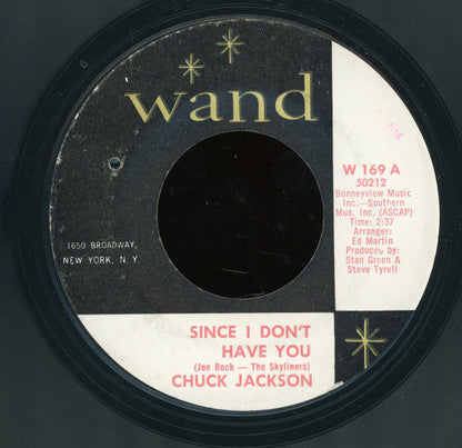 Chuck Jackson : Since I Don't Have You (7", Single, Styrene, Bes)