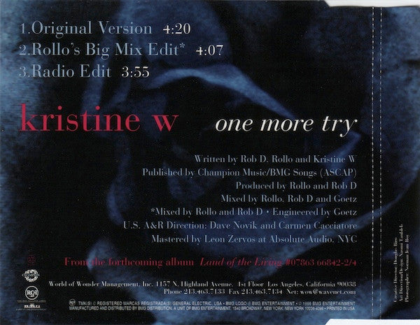 Kristine W : One More Try (CD, Single)