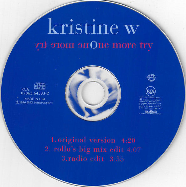 Kristine W : One More Try (CD, Single)