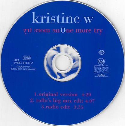 Kristine W : One More Try (CD, Single)