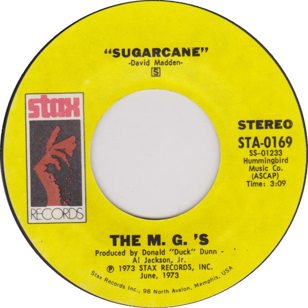 The M.G.'s : Sugarcane / Blackside (7", Styrene, Pit)