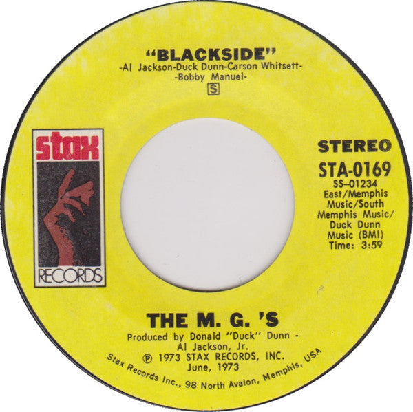 The M.G.'s : Sugarcane / Blackside (7", Styrene, Pit)