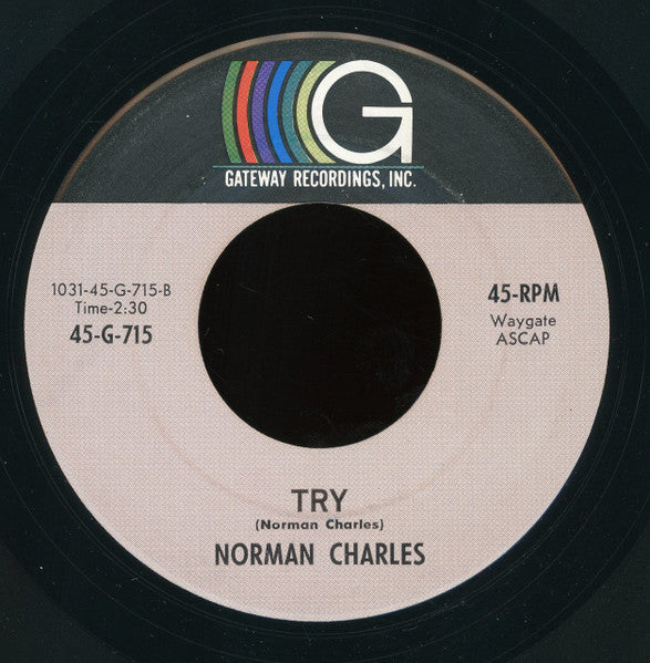 Norman Charles : Over And Gone (7", Single)